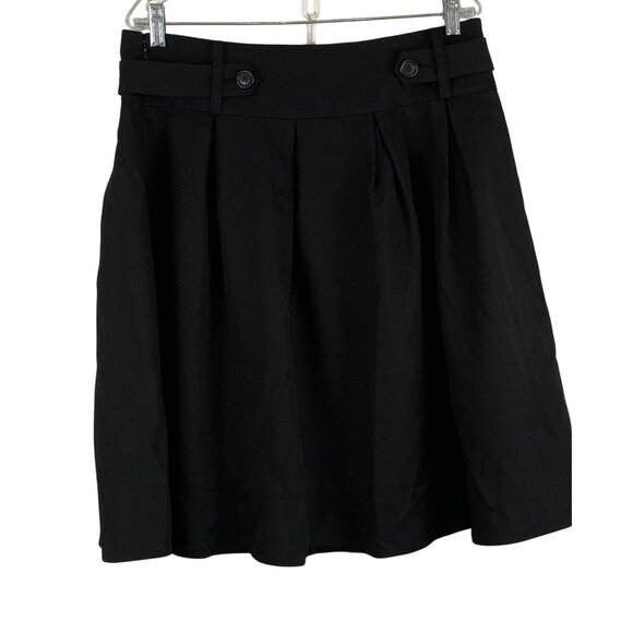 VTG Y2K Women SZ 14 Black Academia Career Preppy Double Breasted Buttons Skirt - Picture 2 of 10